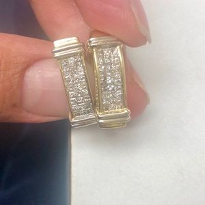 14k 14kt Diamond Earring